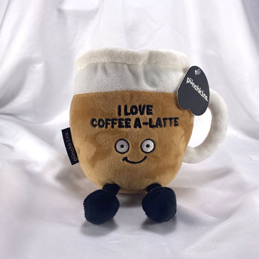 Punchkins "I Love Coffee A-Latte" Plush Coffee Latte coffee lover